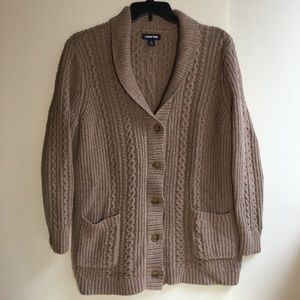 Land’s End cozy wool blend cardigan 1X (16W-18W)